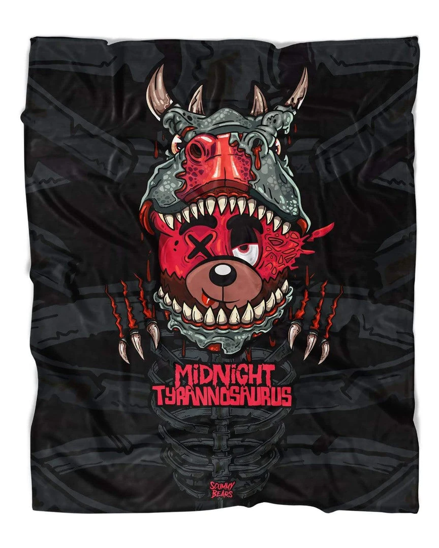 ACCESSORIES MIDNIGHT TYRANNOSAURUS X SCUMMY BEARS - BONEYARD - BLANKET 3 ACCESSORIES MIDNIGHT TYRANNOSAURUS X SCUMMY BEARS - BONEYARD - BLANKET