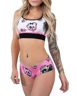 Scummy Bears BONDAGE BEARS (GOTH AF) - BOOTY SHORTS (BABYDOLL PINK)