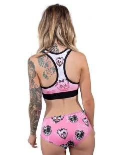 Scummy Bears BONDAGE BEARS (GOTH AF) - SPORTS BRA (BABYDOLL PINK)