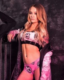 Scummy Bears BONDAGE BEARS (GOTH AF) - SPORTS BRA (BABYDOLL PINK) 8 Scummy Bears BONDAGE BEARS (GOTH AF) - SPORTS BRA (BABYDOLL PINK)