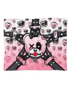 Scummy Bears ACCESSORIES BRATTY BEAR (GOTH AF) - SOFT AF BLANKET (BABYDOLL PINK)
