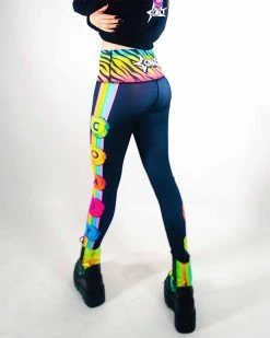 BOTTOMS & LEGGINGS COM3T X SCUMMY BEARS - SPACE KANDI - HIGH WAISTED LEGGINGS