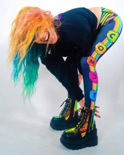 BOTTOMS & LEGGINGS COM3T X SCUMMY BEARS - SPACE KANDI - HIGH WAISTED LEGGINGS