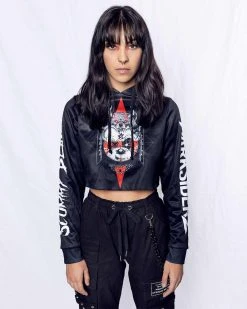 DARKSIDERZ X SCUMMY BEARS - DARK VISIONZ - CROP HOODIE