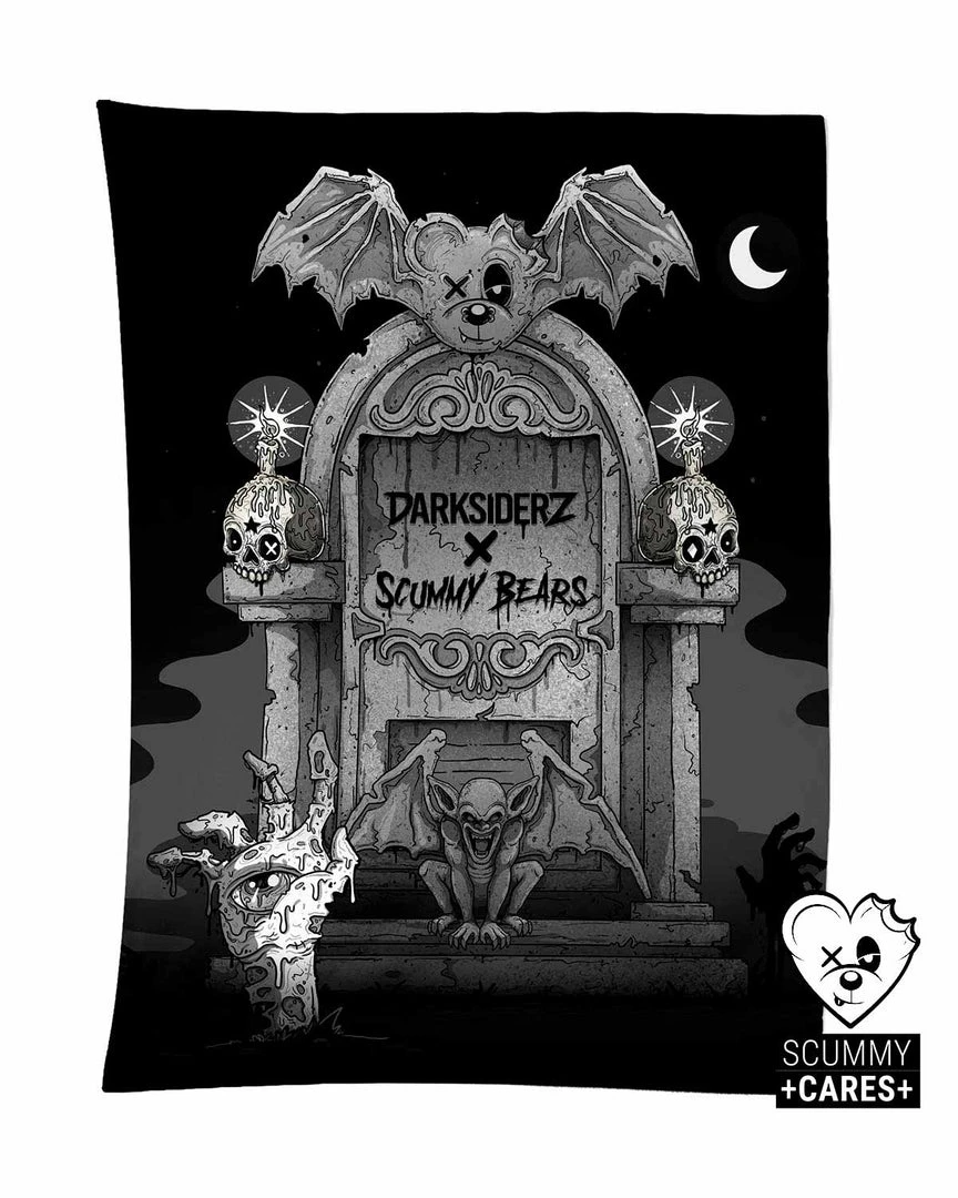 DARKSIDERZ X SCUMMY BEARS - DARK VISIONZ - TAPESTRY TAPESTRIES 3 DARKSIDERZ X SCUMMY BEARS - DARK VISIONZ - TAPESTRY TAPESTRIES