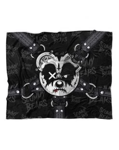 Scummy Bears GOTH BEAR (GOTH AF) - BLANKET (BLACK) ACCESSORIES