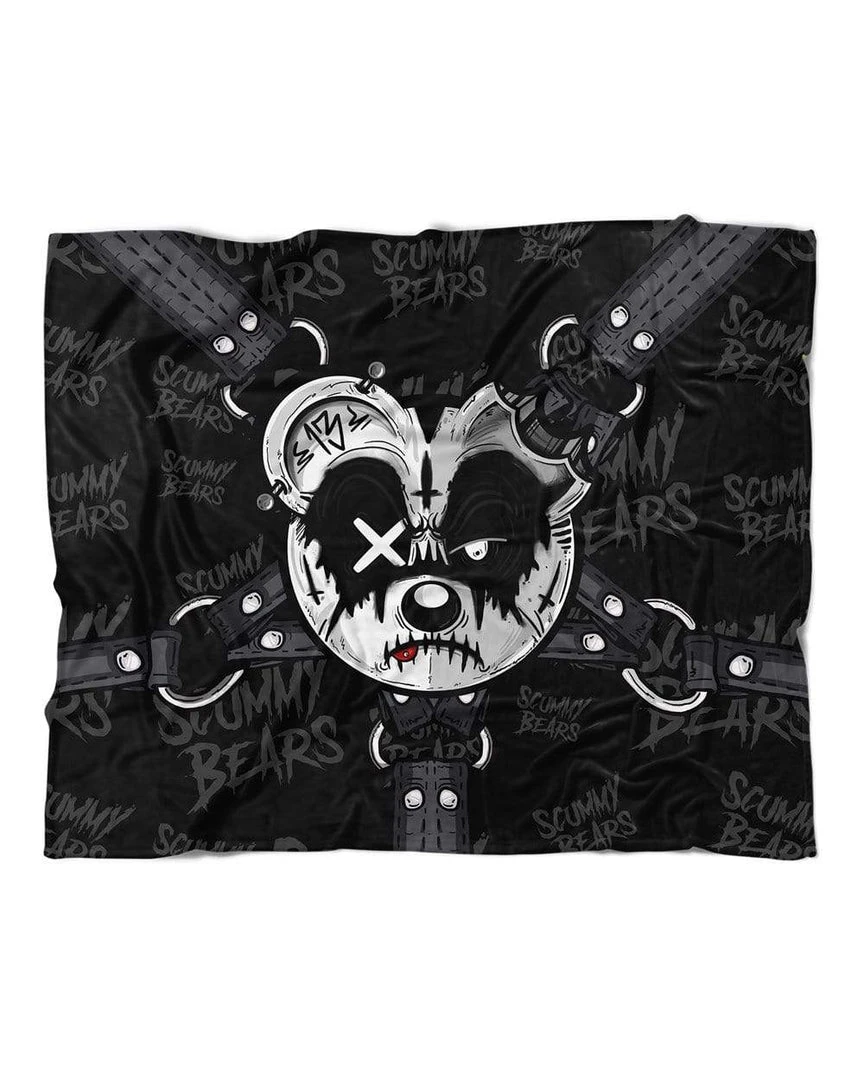 Scummy Bears GOTH BEAR (GOTH AF) - BLANKET (BLACK) ACCESSORIES 3 Scummy Bears GOTH BEAR (GOTH AF) - BLANKET (BLACK) ACCESSORIES