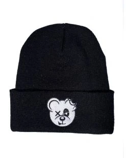 Reach MFG OISHI - BEAR METAL BEANIE (BLACK/WHITE)