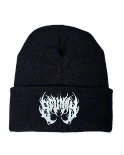 Reach MFG OISHI - BEAR METAL BEANIE (BLACK/WHITE)