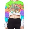 LIQUID STRANGER X SCUMMY BEARS - LAVA - CROP HOODIE 2 LIQUID STRANGER X SCUMMY BEARS - LAVA - CROP HOODIE