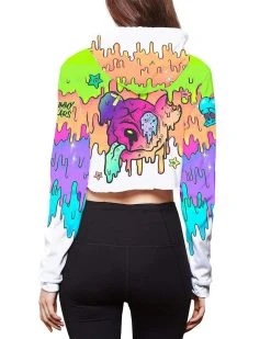 LIQUID STRANGER X SCUMMY BEARS - LAVA - CROP HOODIE