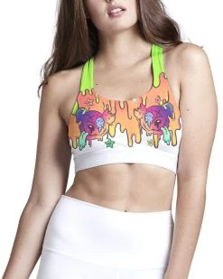LIQUID STRANGER X SCUMMY BEARS - LAVA - SPORTS BRA