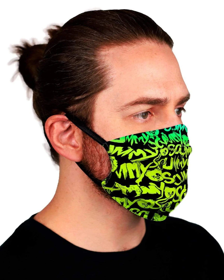 Scummy Bears ACCESSORIES SCUMMY CARES - SCUMMY PATTERN SOUR - FACE MASK 6 Scummy Bears ACCESSORIES SCUMMY CARES - SCUMMY PATTERN SOUR - FACE MASK