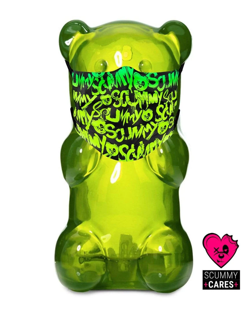 Scummy Bears ACCESSORIES SCUMMY CARES - SCUMMY PATTERN SOUR - FACE MASK 3 Scummy Bears ACCESSORIES SCUMMY CARES - SCUMMY PATTERN SOUR - FACE MASK