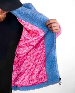 Scummy Bears FUZZY THINGZZ - OVERSIZED HIBERNATION JACKET (BLUE/PINK)