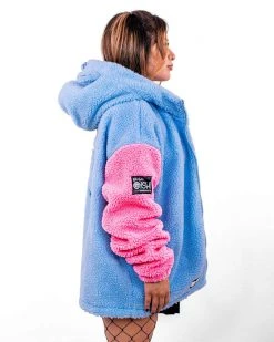 Scummy Bears FUZZY THINGZZ - OVERSIZED HIBERNATION JACKET (BLUE/PINK)