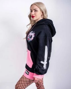 Scummy Bears GOTH AF - BRATTY BEAR - TWO-TONE HOODIE CLOTHES AND STUFF