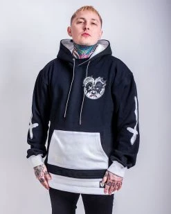 Scummy Bears GOTH AF - GOTH BEAR - TWO-TONE HOODIE