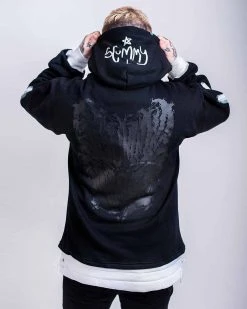 Scummy Bears GOTH AF - GOTH BEAR - TWO-TONE HOODIE