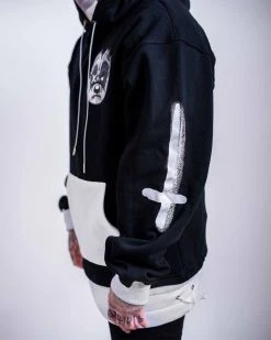 Scummy Bears GOTH AF - GOTH BEAR - TWO-TONE HOODIE