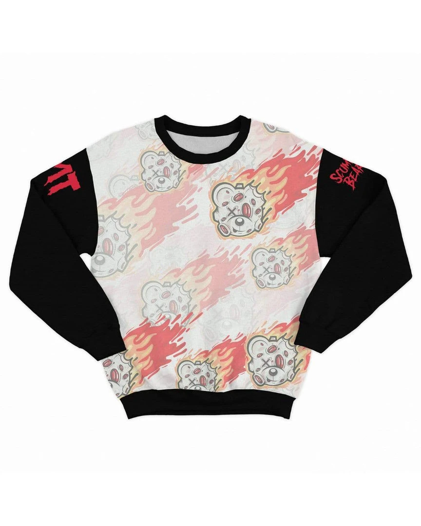 MIDNIGHT TYRANNOSAURUS X SCUMMY BEARS - FIRESTORM - CREW PULLOVER CLOTHES AND STUFF 6 MIDNIGHT TYRANNOSAURUS X SCUMMY BEARS - FIRESTORM - CREW PULLOVER CLOTHES AND STUFF