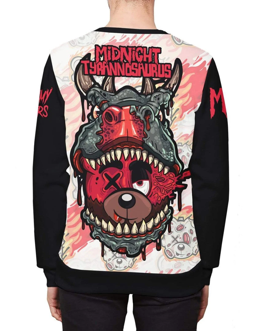 MIDNIGHT TYRANNOSAURUS X SCUMMY BEARS - FIRESTORM - CREW PULLOVER CLOTHES AND STUFF 4 MIDNIGHT TYRANNOSAURUS X SCUMMY BEARS - FIRESTORM - CREW PULLOVER CLOTHES AND STUFF