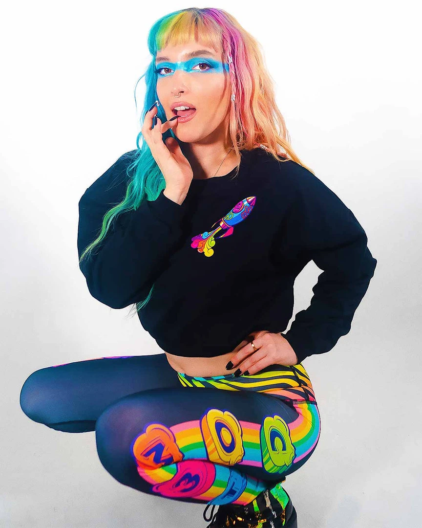 COM3T X SCUMMY BEARS - SPACE KANDI - CROP SWEATSHIRT TOPS 4 COM3T X SCUMMY BEARS - SPACE KANDI - CROP SWEATSHIRT TOPS