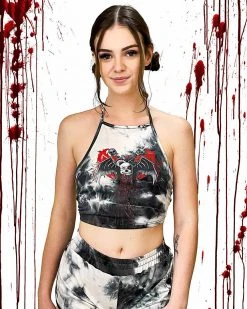 SULLIVAN KING X SCUMMY BEARS - SPINE COLLECTOR - TIE DYE CROP TOP CLOTHES AND STUFF