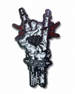 SULLIVAN KING X SCUMMY BEARS - HORNS UP SKELETAL PIN ACCESSORIES