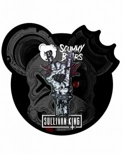 SULLIVAN KING X SCUMMY BEARS - HORNS UP SKELETAL PIN ACCESSORIES