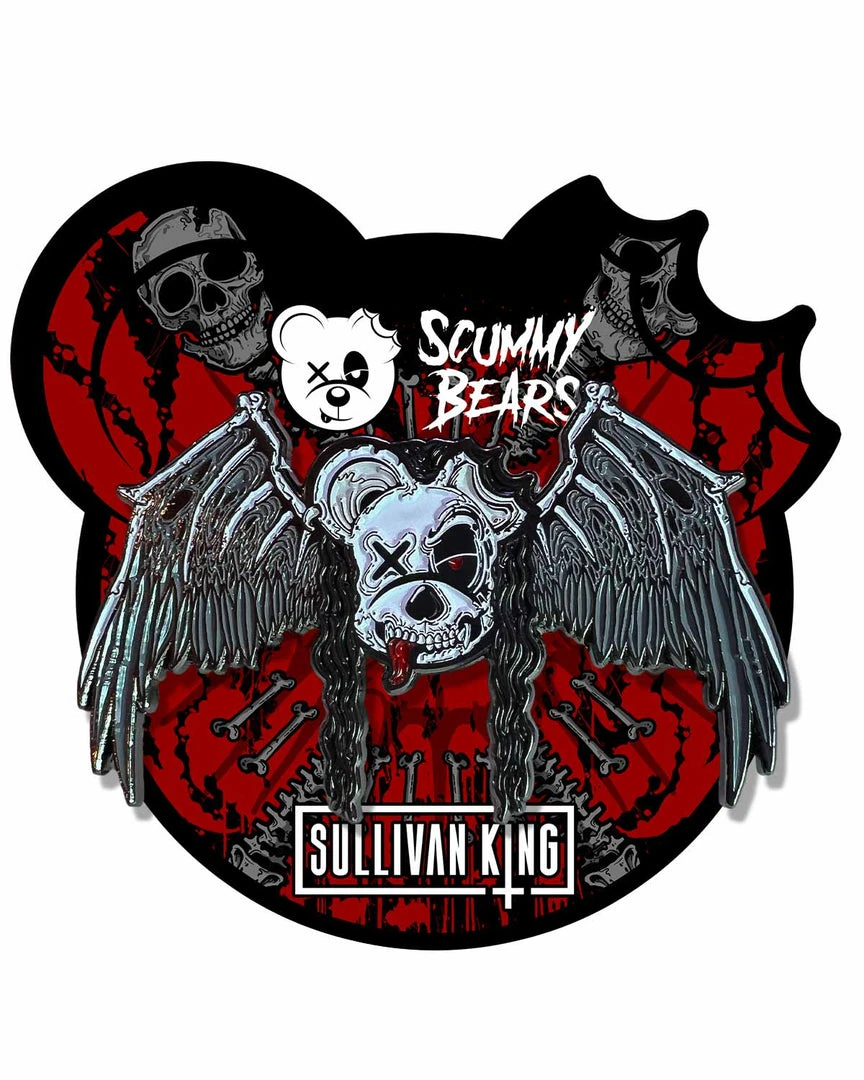 SULLIVAN KING X SCUMMY BEARS - SPINE COLLECTOR PIN 3 SULLIVAN KING X SCUMMY BEARS - SPINE COLLECTOR PIN