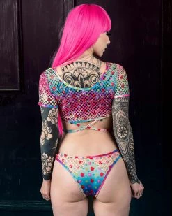 Scummy Bears CLOTHES AND STUFF SCUMMY ORIGINALS - SWEETHEARTS - 2-PIECE FISHNET SET