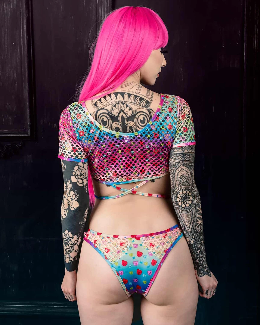 Scummy Bears CLOTHES AND STUFF SCUMMY ORIGINALS - SWEETHEARTS - 2-PIECE FISHNET SET 4 Scummy Bears CLOTHES AND STUFF SCUMMY ORIGINALS - SWEETHEARTS - 2-PIECE FISHNET SET