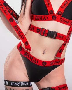 Scummy Bears BODY SUITS & SWIMWEAR OISHI - TECH BIKINI BOTTOM (BLACK/RED)