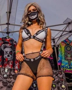 Scummy Bears OISHI - TECH BIKINI TOP (WHITE/BLACK) TOPS