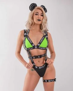 Scummy Bears OISHI - TECH BIKINI TOP (GREEN/BLACK) TOPS