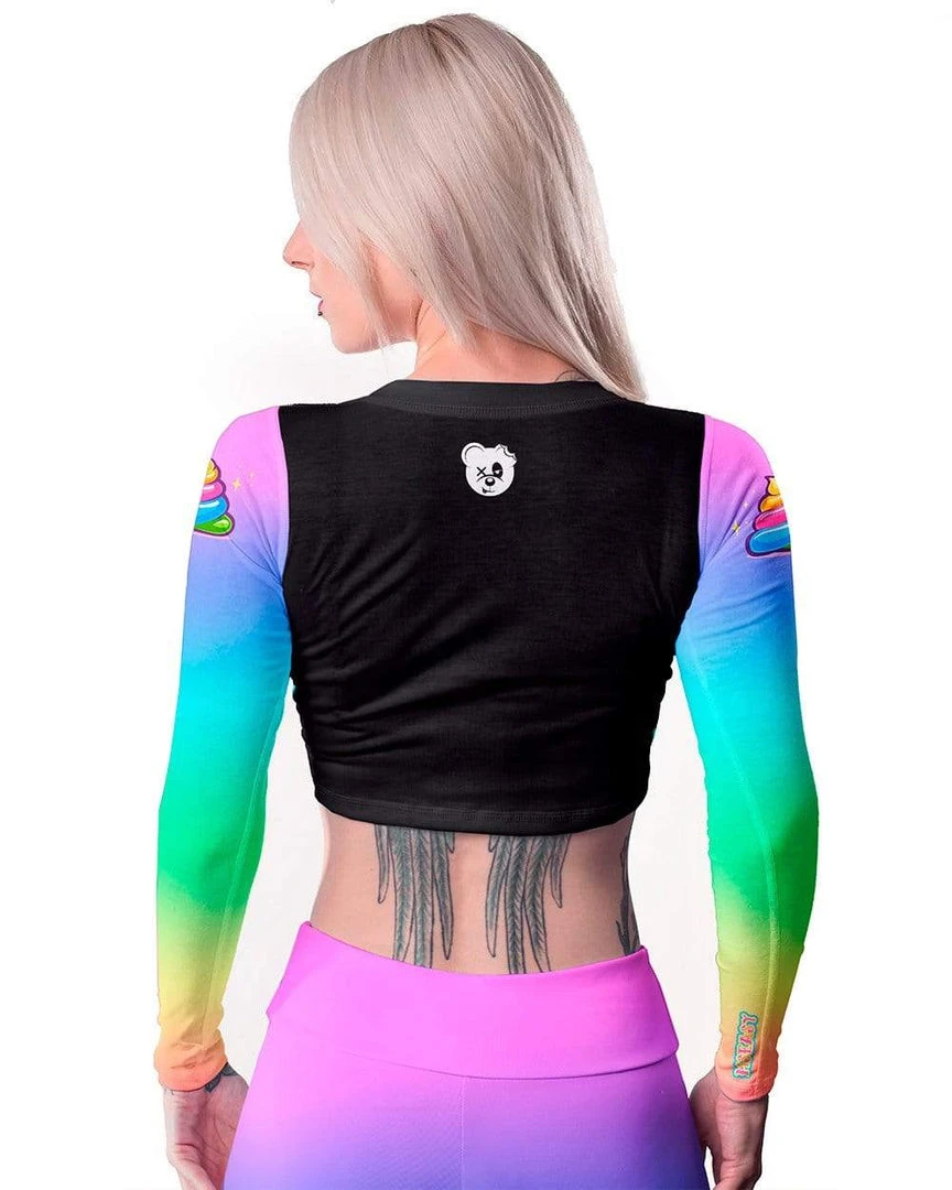 SCUMMY BEARS X MSEASY - EAT SHIT - LONG SLEEVE CROP TOP 4 SCUMMY BEARS X MSEASY - EAT SHIT - LONG SLEEVE CROP TOP