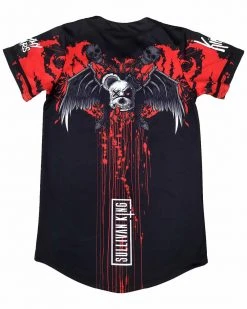 Scummy Bears Sales Shop 12 CLOTHES AND STUFF SULLIVAN KING X SCUMMY BEARS - SPINE COLLECTOR (BLACK) - BASEBALL JERSEY