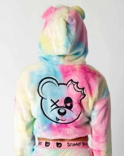 Scummy Bears OISHI - BEAR METAL - FUZZY THINGZZ CROP HOODIE (UNICORN)