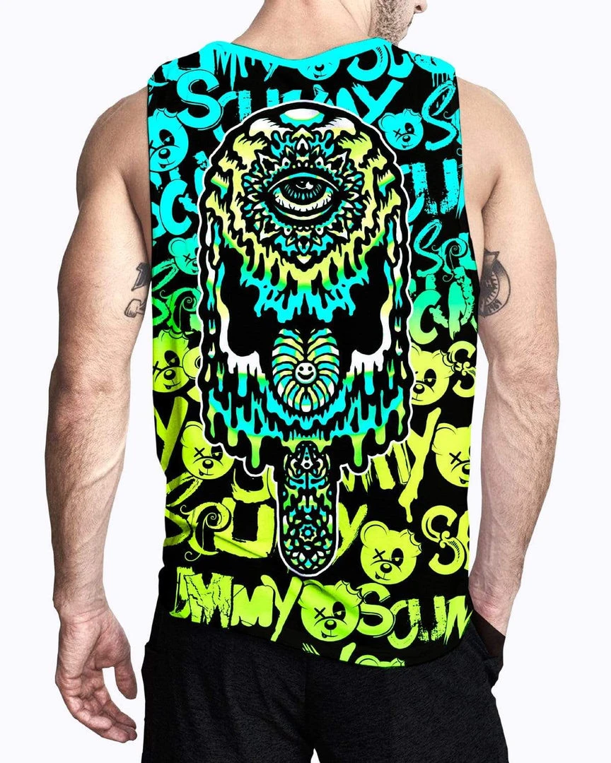 Scummy Bears POPSISKULLS - MELTED DREAMS (SOUR PATCH) - MUSCLE TEE CLOTHES AND STUFF 4 Scummy Bears POPSISKULLS - MELTED DREAMS (SOUR PATCH) - MUSCLE TEE CLOTHES AND STUFF