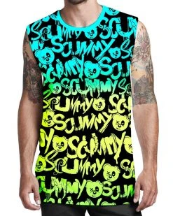 Scummy Bears POPSISKULLS - MELTED DREAMS (SOUR PATCH) - MUSCLE TEE CLOTHES AND STUFF 7 Scummy Bears POPSISKULLS - MELTED DREAMS (SOUR PATCH) - MUSCLE TEE CLOTHES AND STUFF