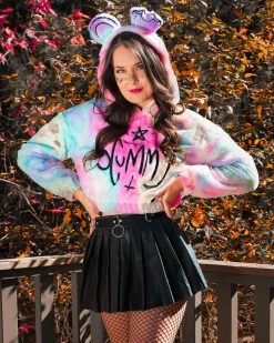 Scummy Bears SCUMMY DOODLE - FUZZY THINGZZ CROP HOODIE (UNICORN)