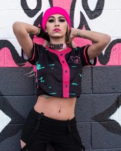 JERSEYS WAKAAN X SCUMMY BEARS - ANCIENT ALIENS - CROP BASEBALL JERSEY