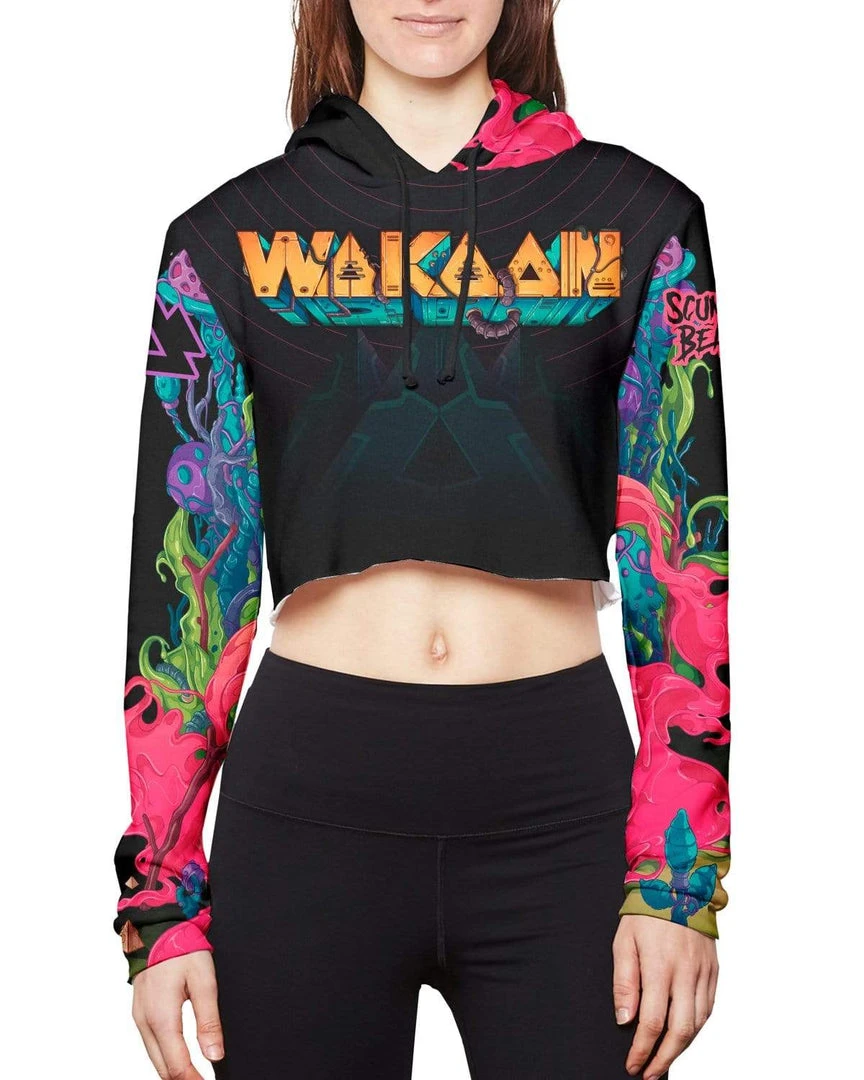 WAKAAN X SCUMMY BEARS - ANCIENT ALIENS - CROP HOODIE 4 WAKAAN X SCUMMY BEARS - ANCIENT ALIENS - CROP HOODIE